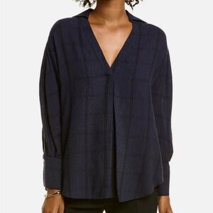 Vince Long Sleeve V-Neck Blouse